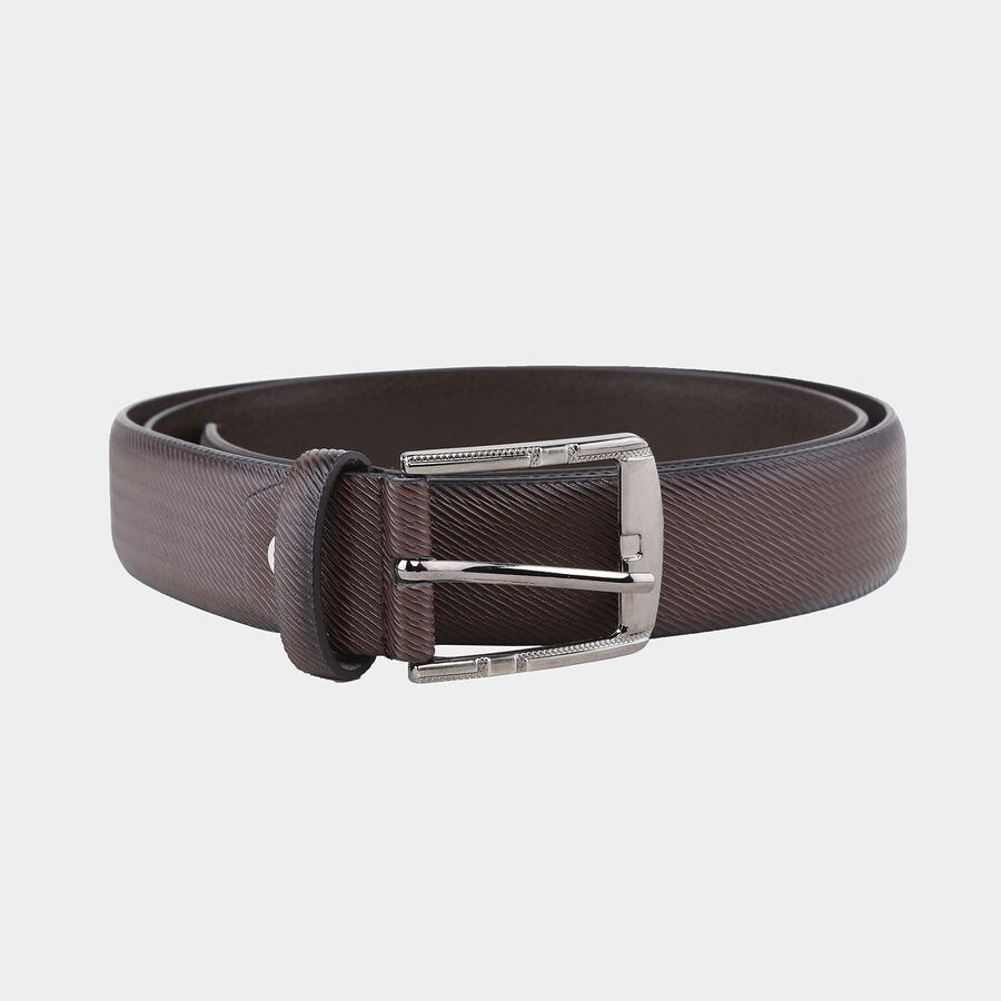 Men's Brown Polyurethane Formal Belt, , large image number null