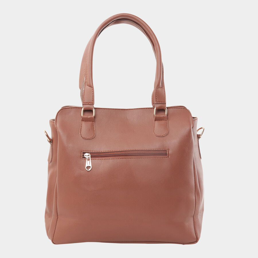 Women Solid Tan Handbag, , large image number null