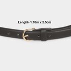 Women's Black Polyurethane Belt, , small image number null