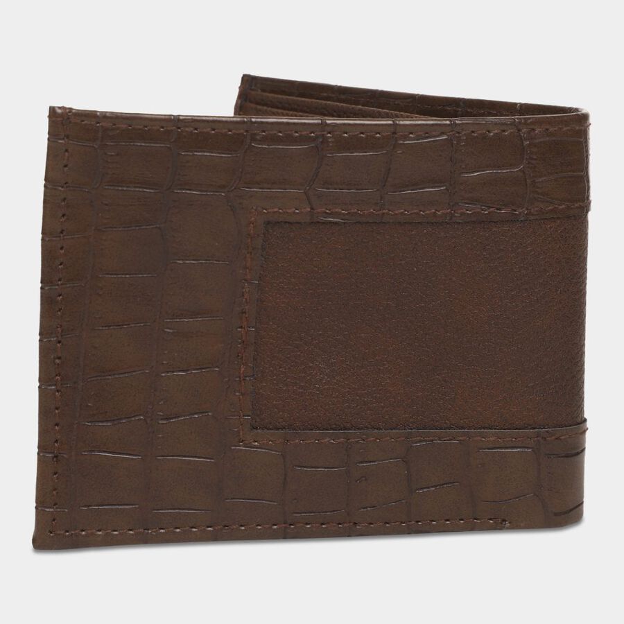 Men's Brown Polyurethane Wallet, , large