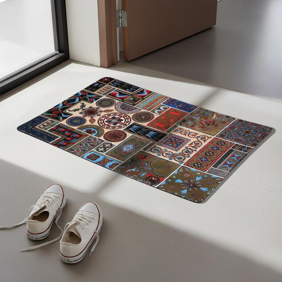 Multicolor Polyester Door Mat, , large image number null