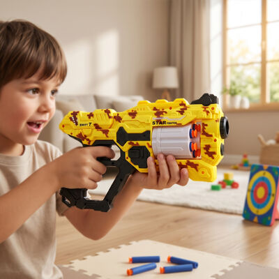 Kid's Star Fighter Swift Launch Soft Bullet Dart Gun