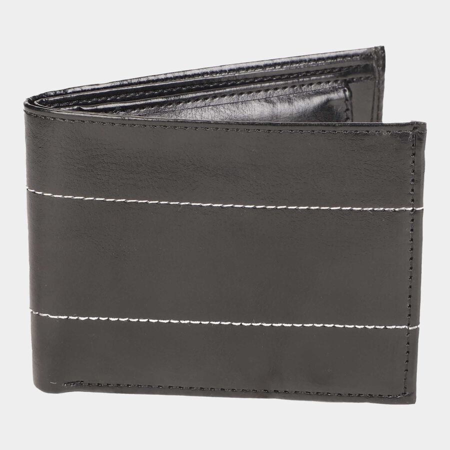 Men's Black Polyurethane Wallet, , large image number null