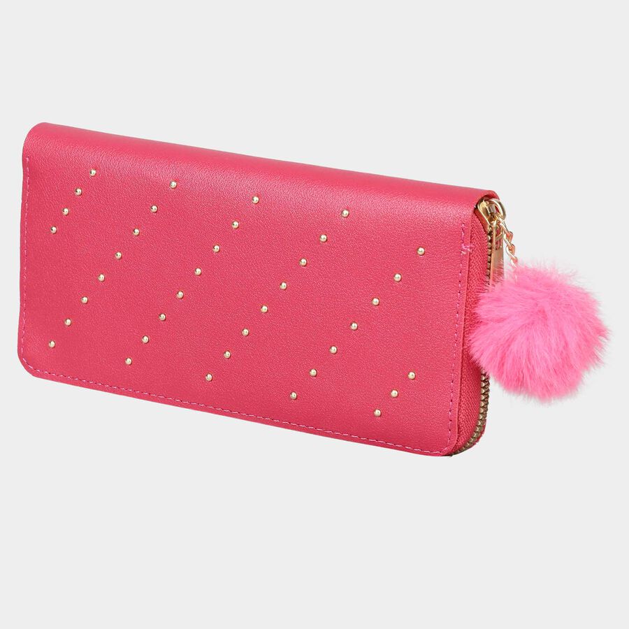 Women's Polyurethane Zipper Hand Pouch, , large image number null