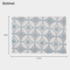 Pastel Geometric Printed Single Bedsheet, , small