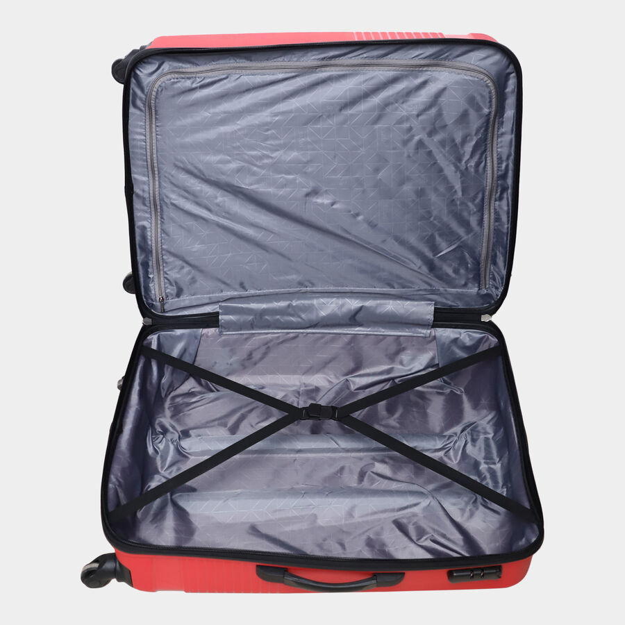 4-Wheel Red Polypropylene Hard Case Trolley, Small + Medium + Large, , large image number null