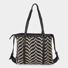 Women's Black Fabric Tote Bag, , small image number null