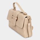 Women's Beige Polyurethane Sling Bag, , small image number null