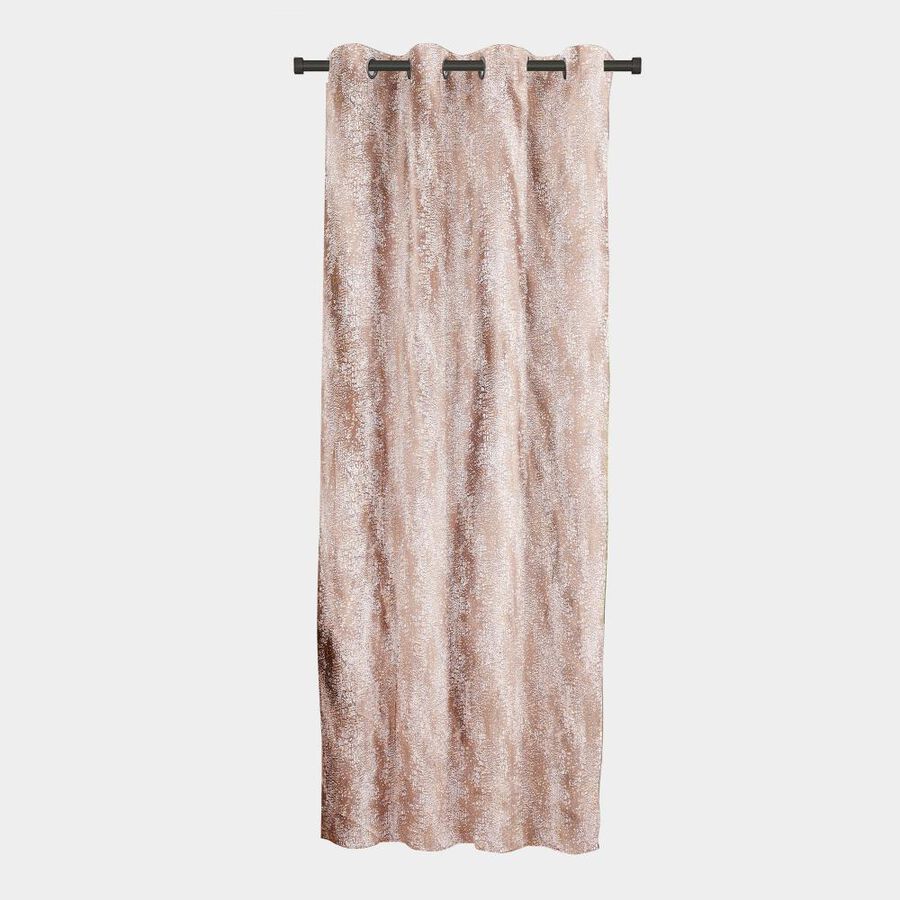 5ft. Brown Printed Eyelet Curtains, , large image number null