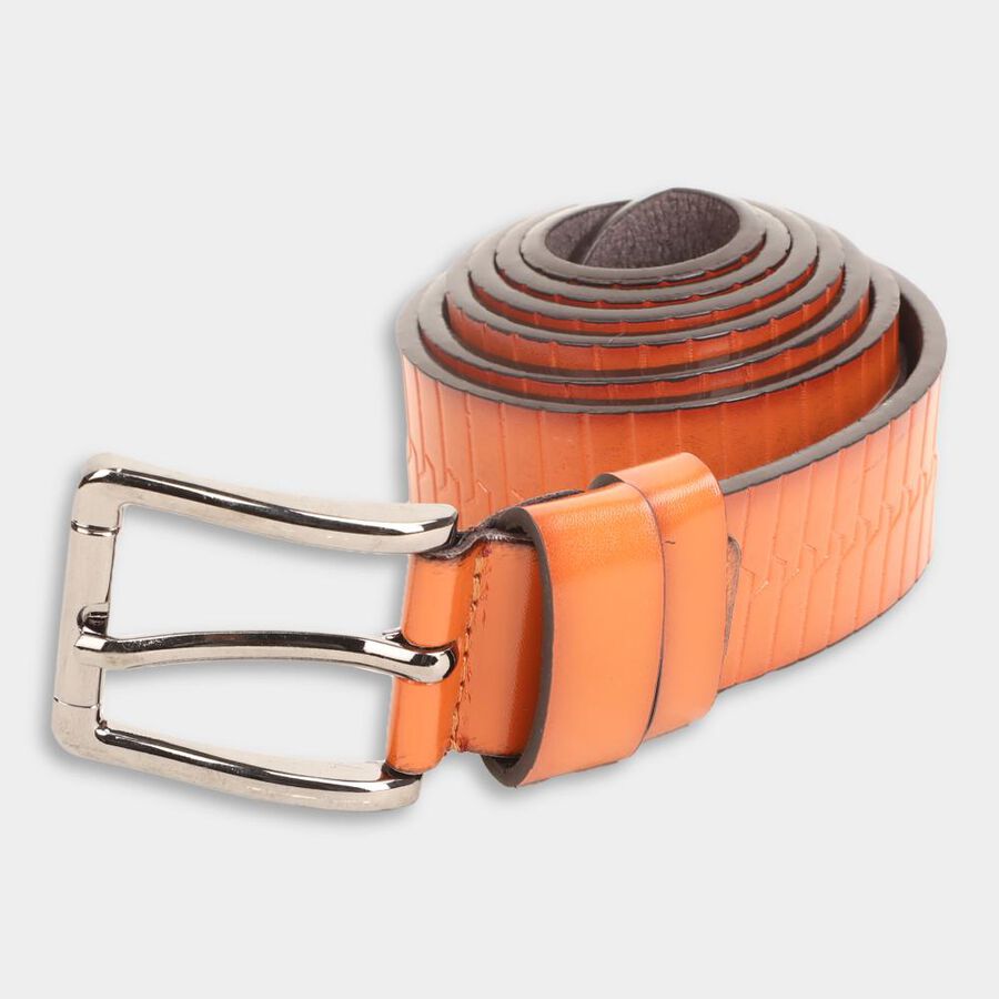 Men's Tan Polyurethane Formal Belt, , large image number null