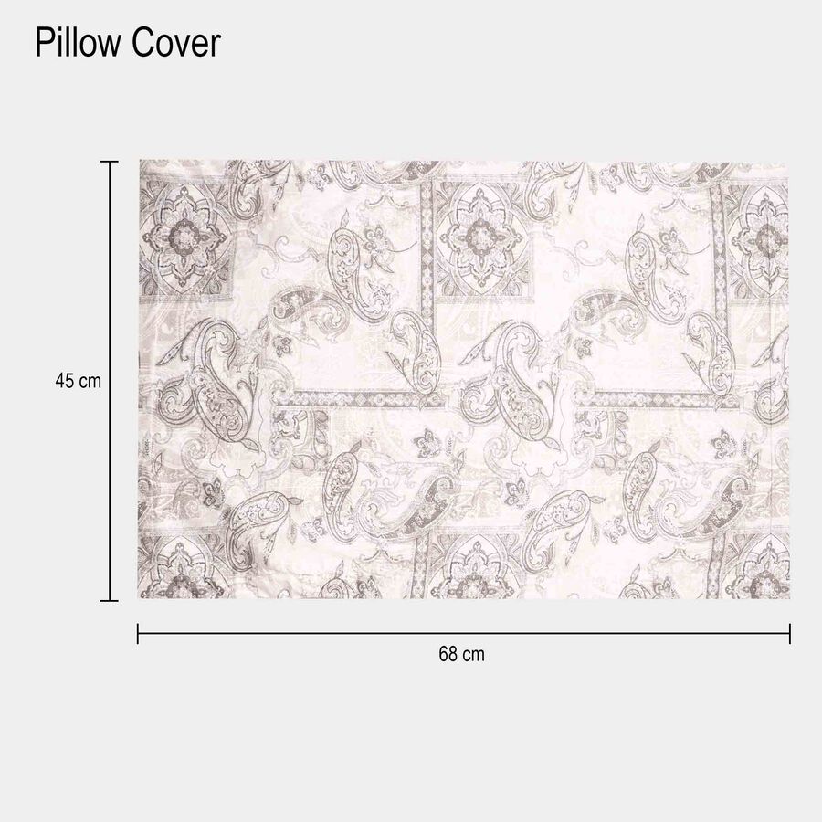 Dark Grey Cotton Double Bedsheet With Pillow Cover, , large image number null