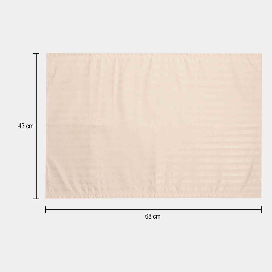 Beige Microfiber Double Bedsheet with Pillow Cover, , large