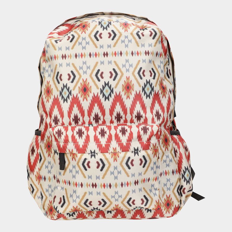 Women's Printed Fabric Backpack, , large image number null