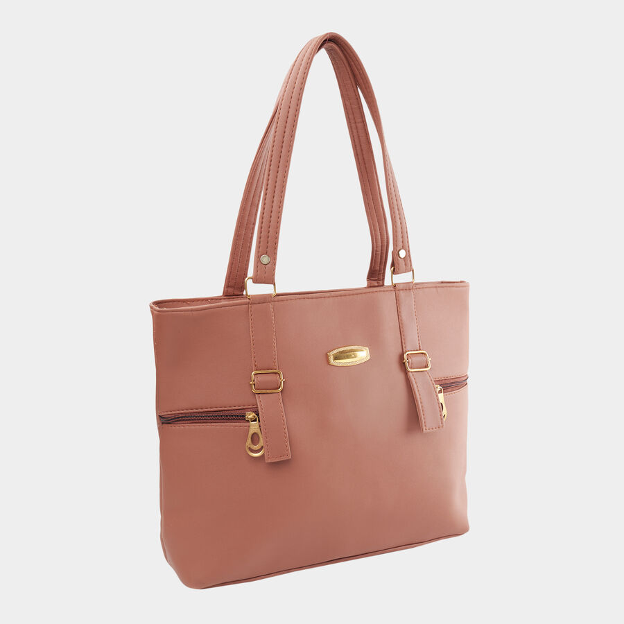 Women Solid Tan Handbag, , large image number null