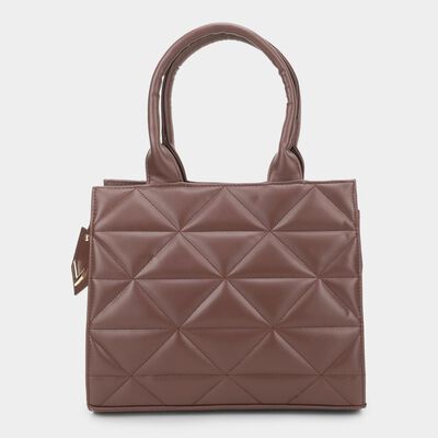 Women's Brown Pu Handbag 