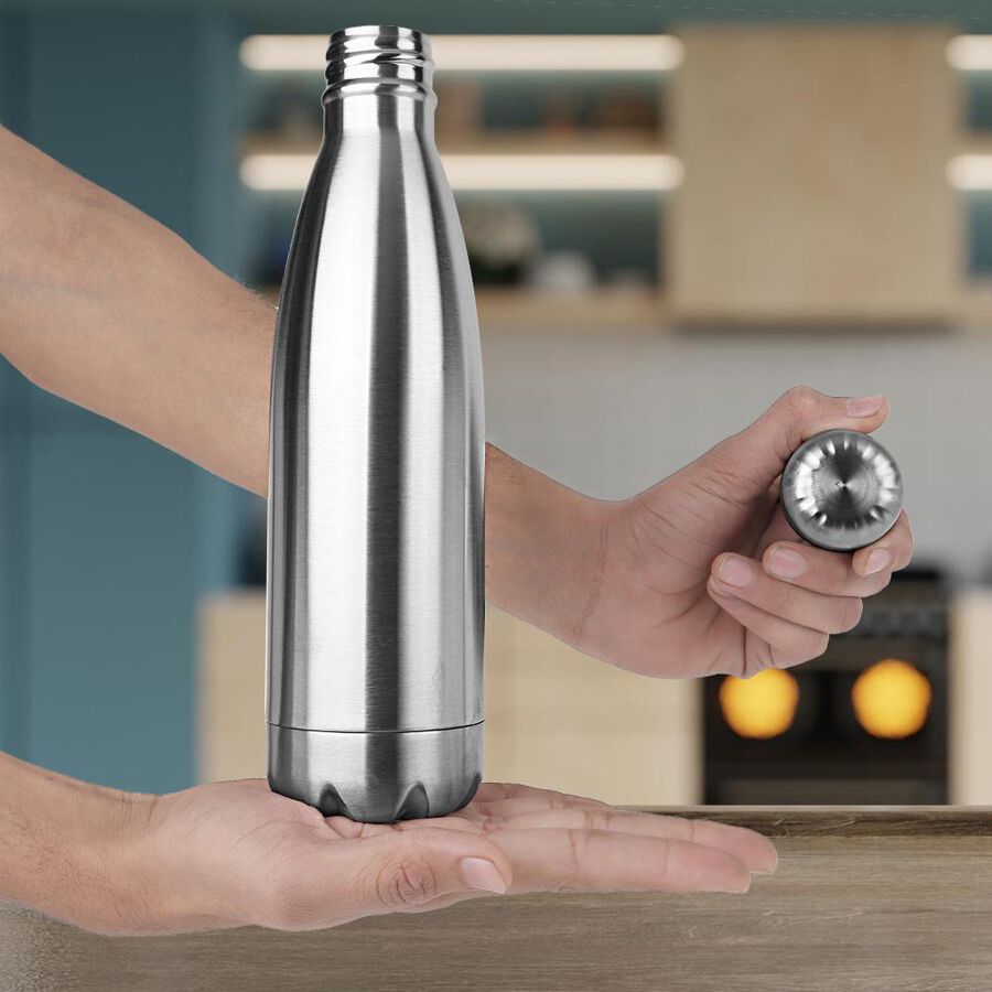500 ml Steel Insulated Bottle | 24 Hours Hot and Cold Water Bottle, , large image number null