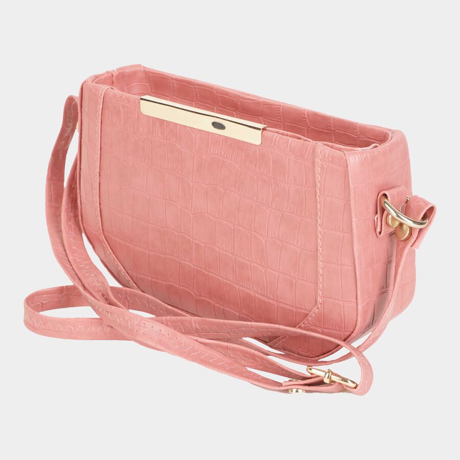 Women's Polyurethane Zipper Sling Bag, , large image number null