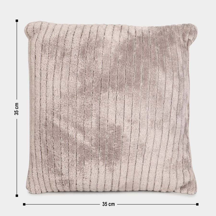 Taupe Velvet Textured Cushion, , large