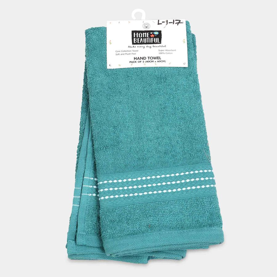 380 GSM Teal Cotton Hand Towel, , large