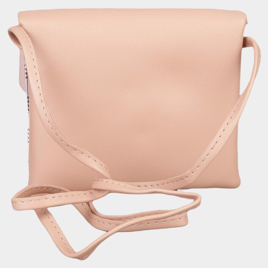 Women's Polyurethane Envelope/Zipper Sling Bag, , large image number null