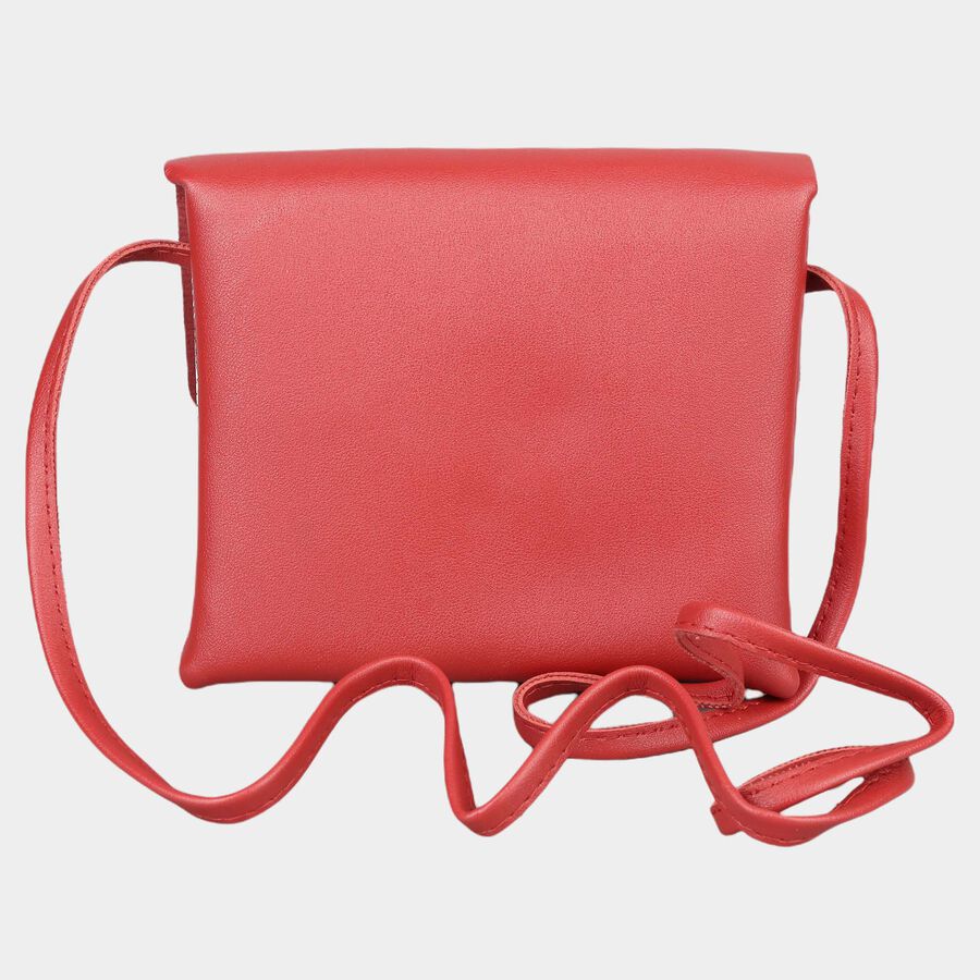 Women's Polyurethane Envelope/Zipper Sling Bag, , large image number null