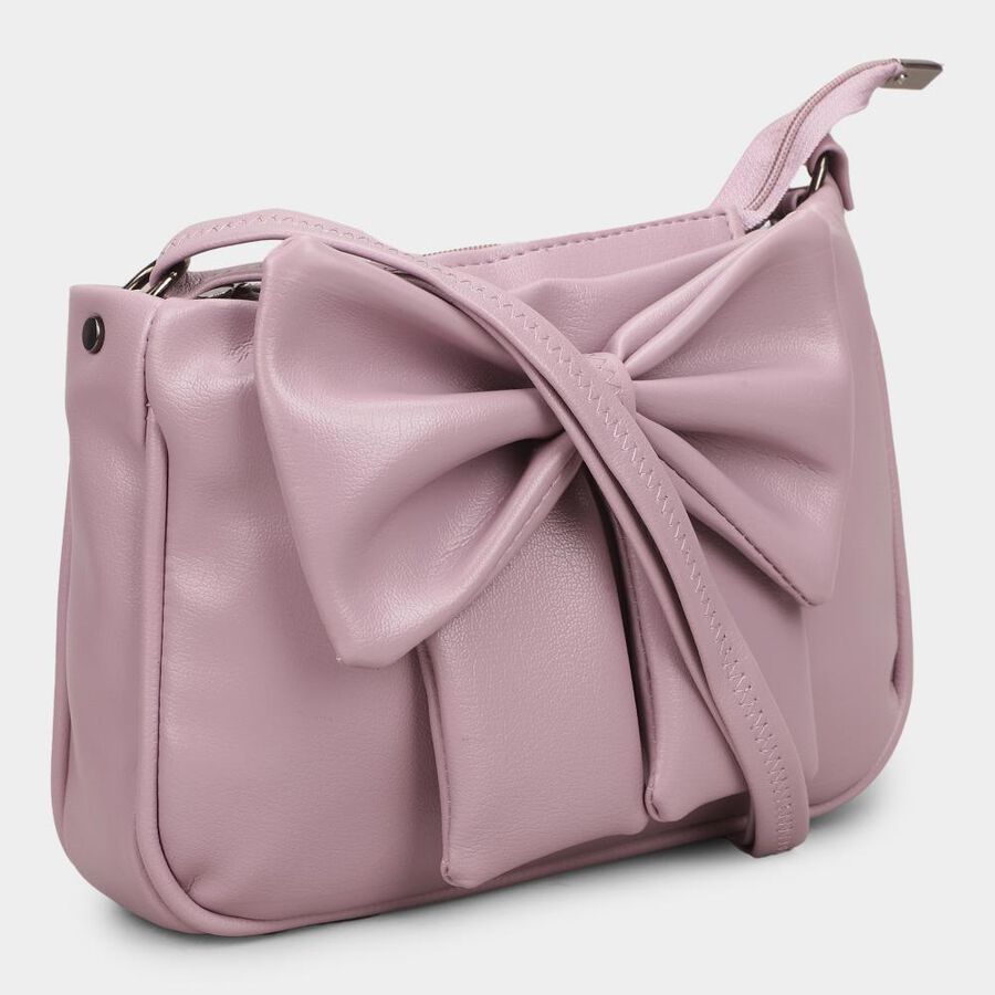 Women'sLilac Polyurethane Handbag, , large