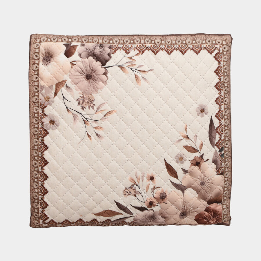Beige Polyester Cushion Cover, , large image number null