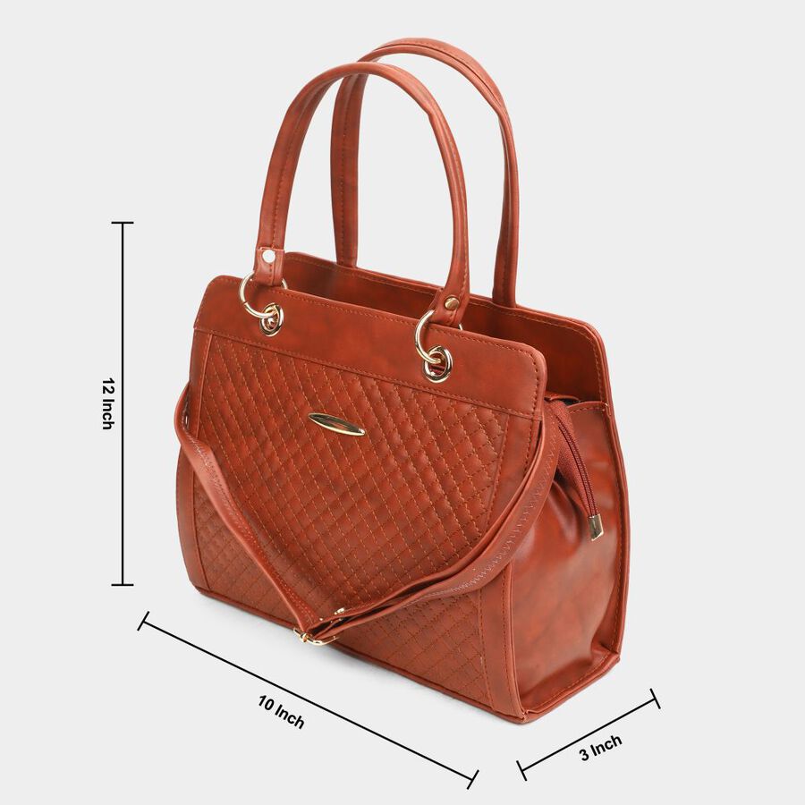 Women's Beige Polyurethane Tote Bag, , large image number null