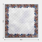 White Quilted Floral Printed Cushion Cover, , small