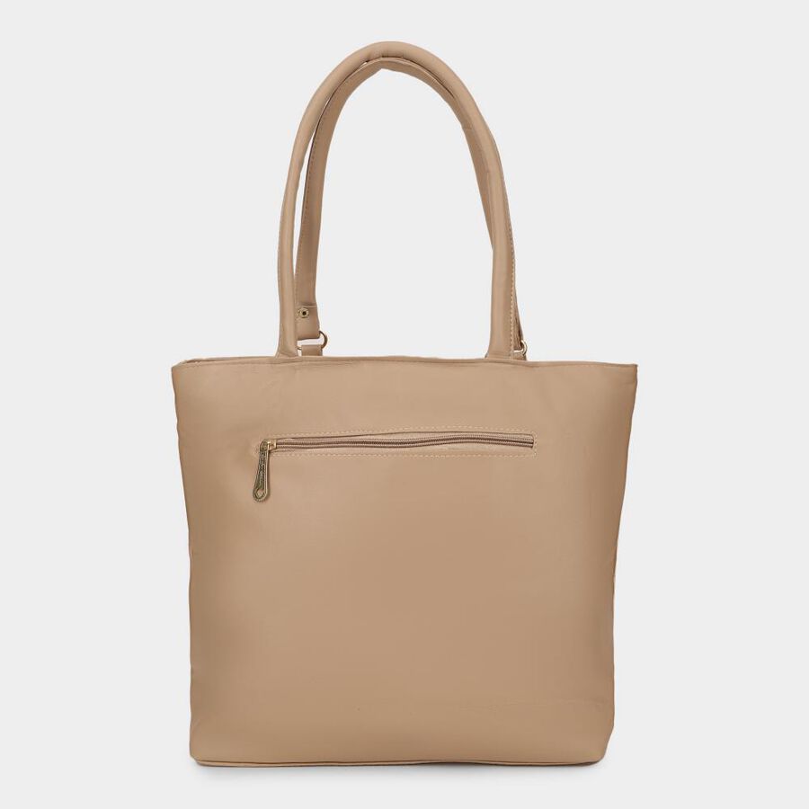 Women's Beige Pu Hand Bag, , large