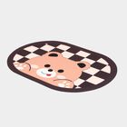 Anti-Skid Brown Polyester Bath Mat, , small