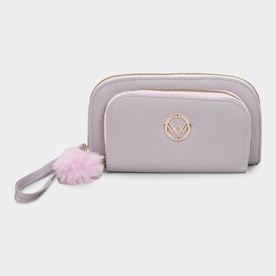 Women's Grey Polyurethane Handbag