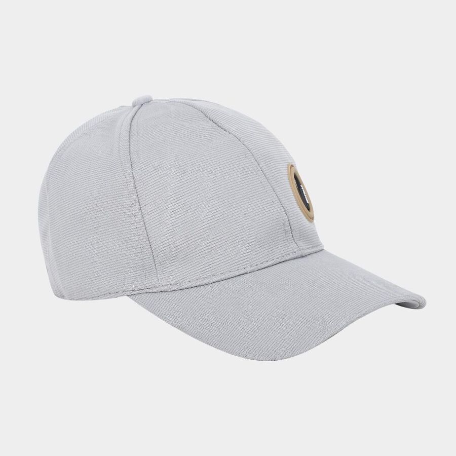 Men's Grey Fabric Cap, , large