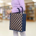 Dark Blue Jute Lunch Bag, , small image number null