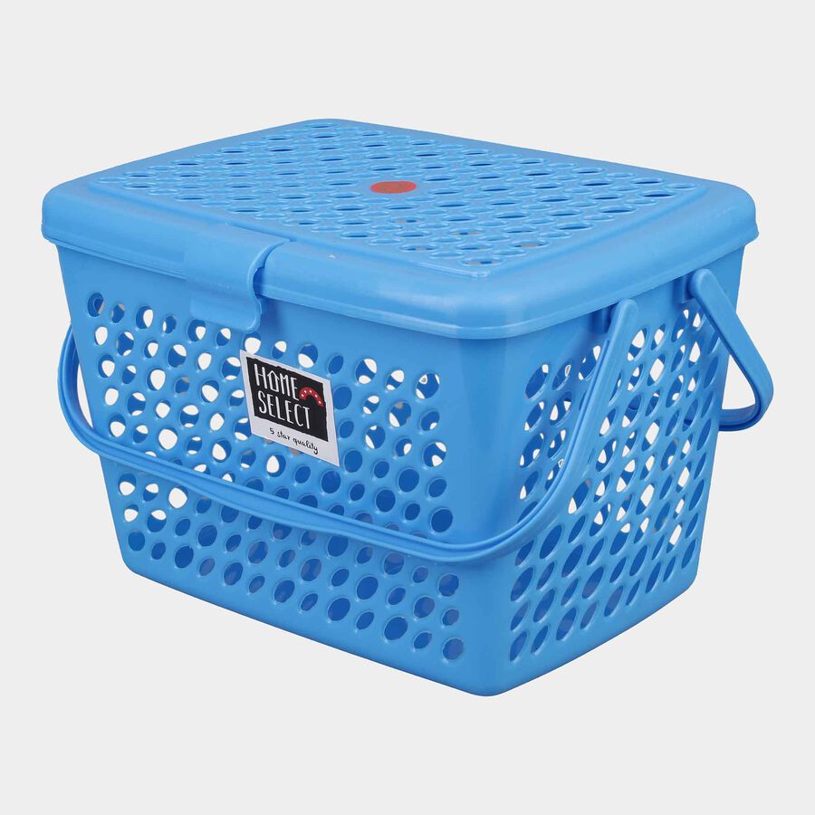 Blue Small Plastic Basket, , large