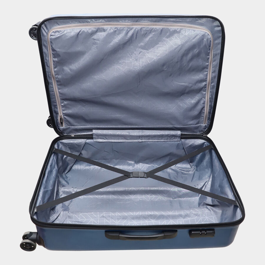 8-Wheel Blue Polycarbonate Hard Case Trolley, Large, , large image number null