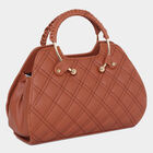 Women Quilted Tan Handbag, , small image number null