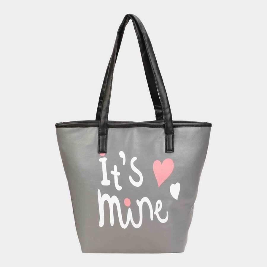 Grey Polyurethane Bag, , large image number null