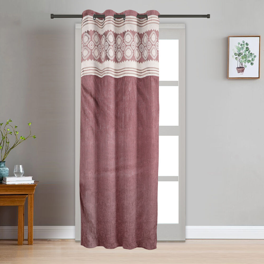 Home Beautiful                         7 ft. Wine Polyester Curtain