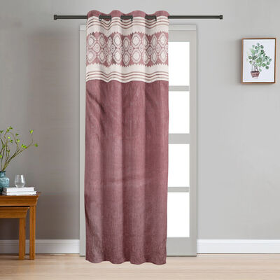7 ft. Wine Polyester Curtain