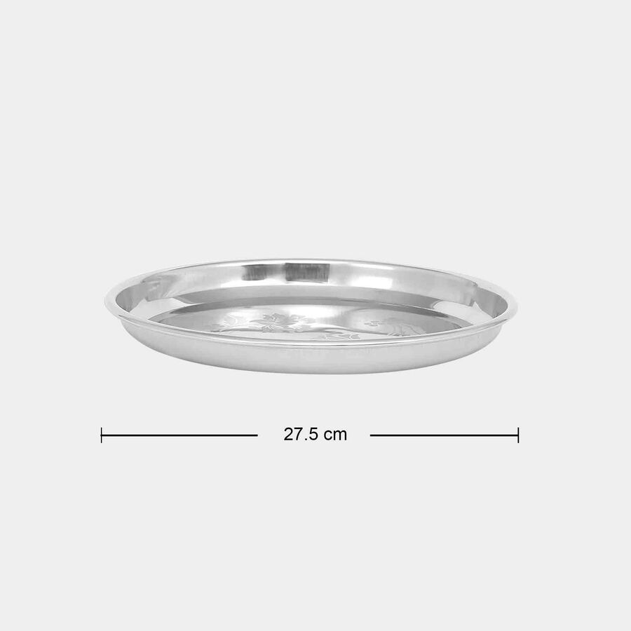Stainless Steel Plate, 27 cm Dia., , large image number null