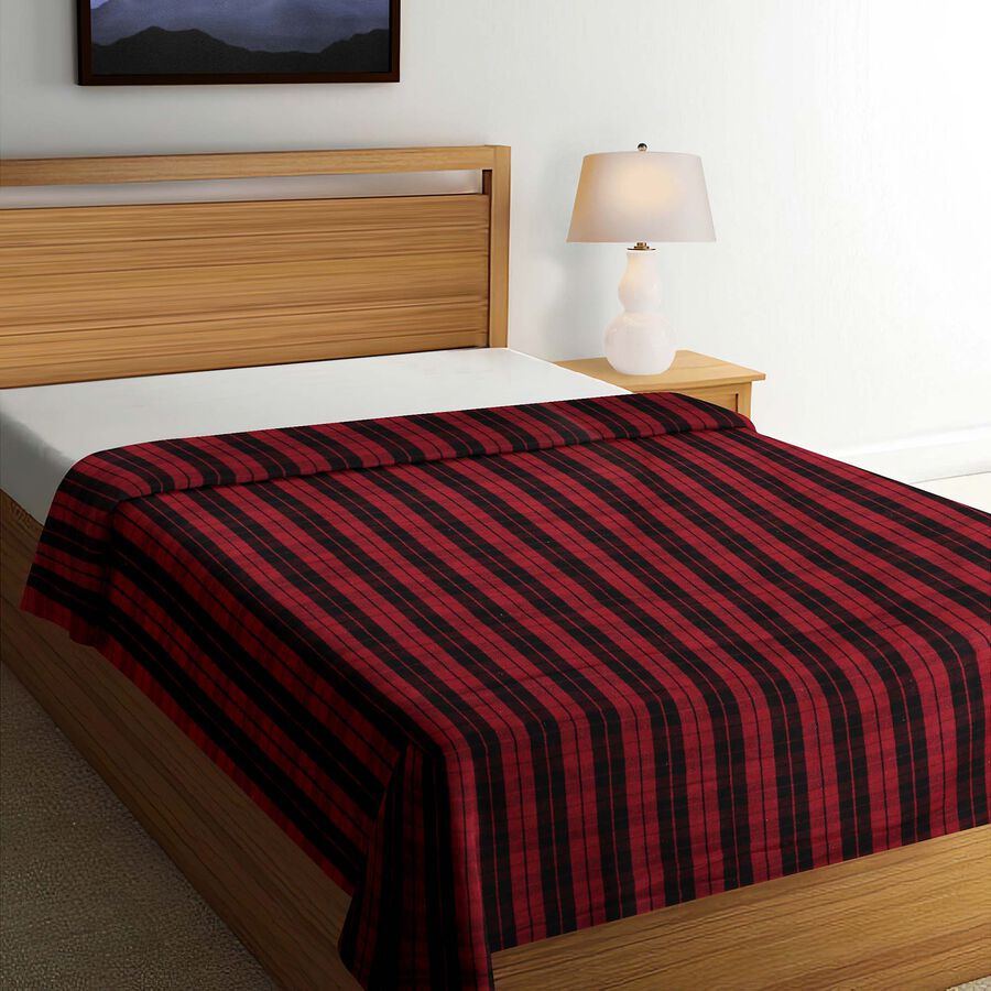 Checks Single Bed Cover without pillow cover, , large image number null