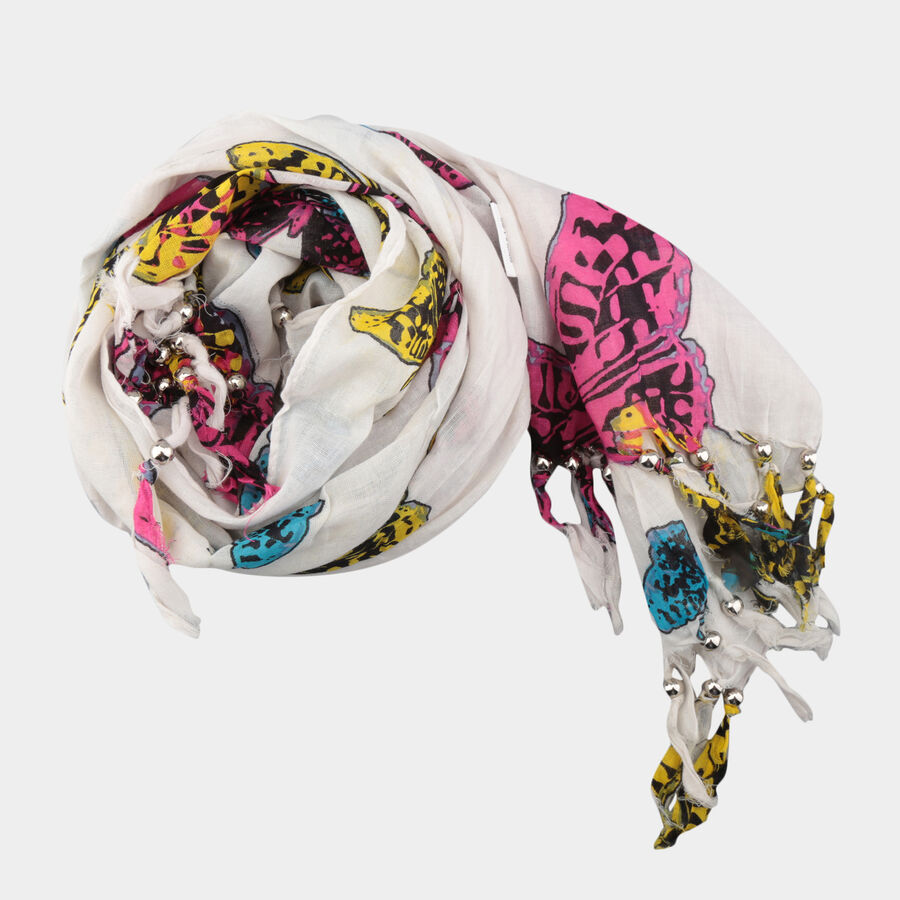 Women's Cotton Scarf, 50 cm X 1.8 m, , large image number null
