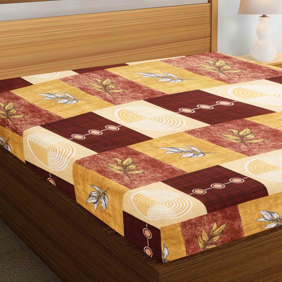 90 GSM Red Microfiber Double Bedsheet, , large image number null
