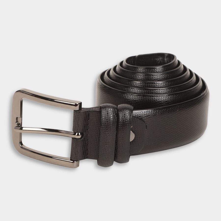 Men's Black Polyurethane Casual Belt, , large image number null
