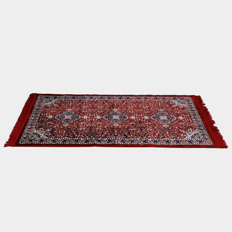 Red Polyester Bedside Runner, , large image number null
