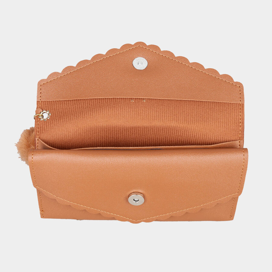 Women's Polyurethane Envelope/Zipper Hand Pouch, , large image number null