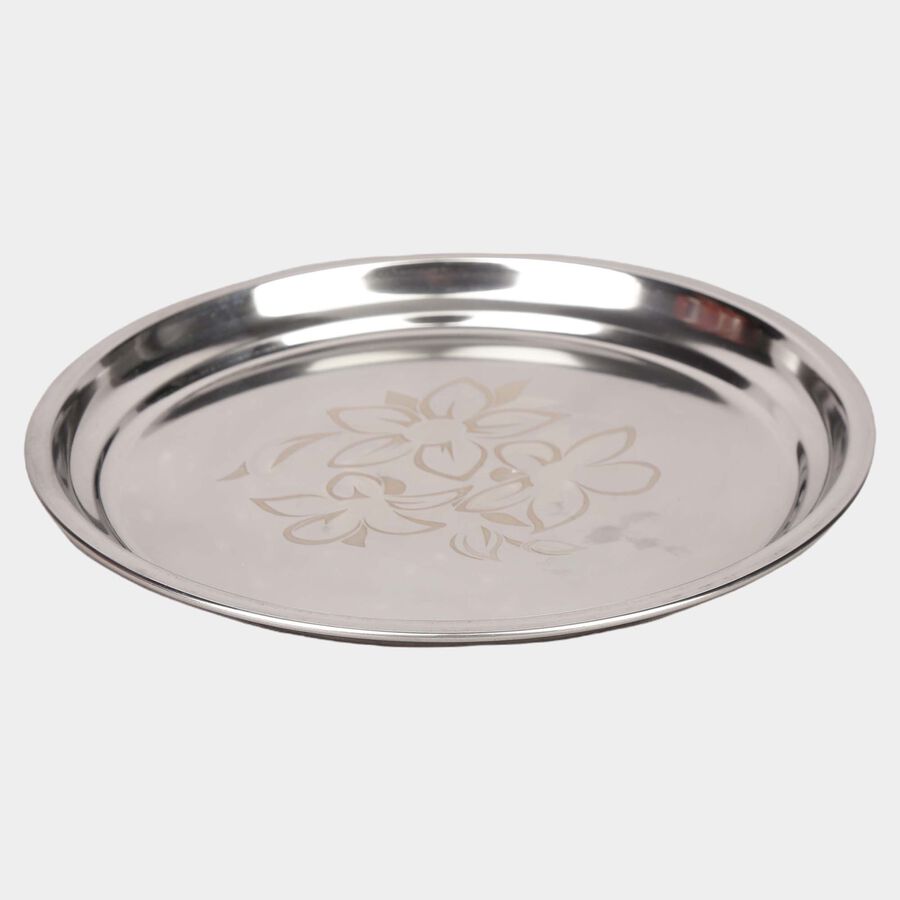 Stainless Steel Half Plate (Thali) - 17.5 cm, , large image number null