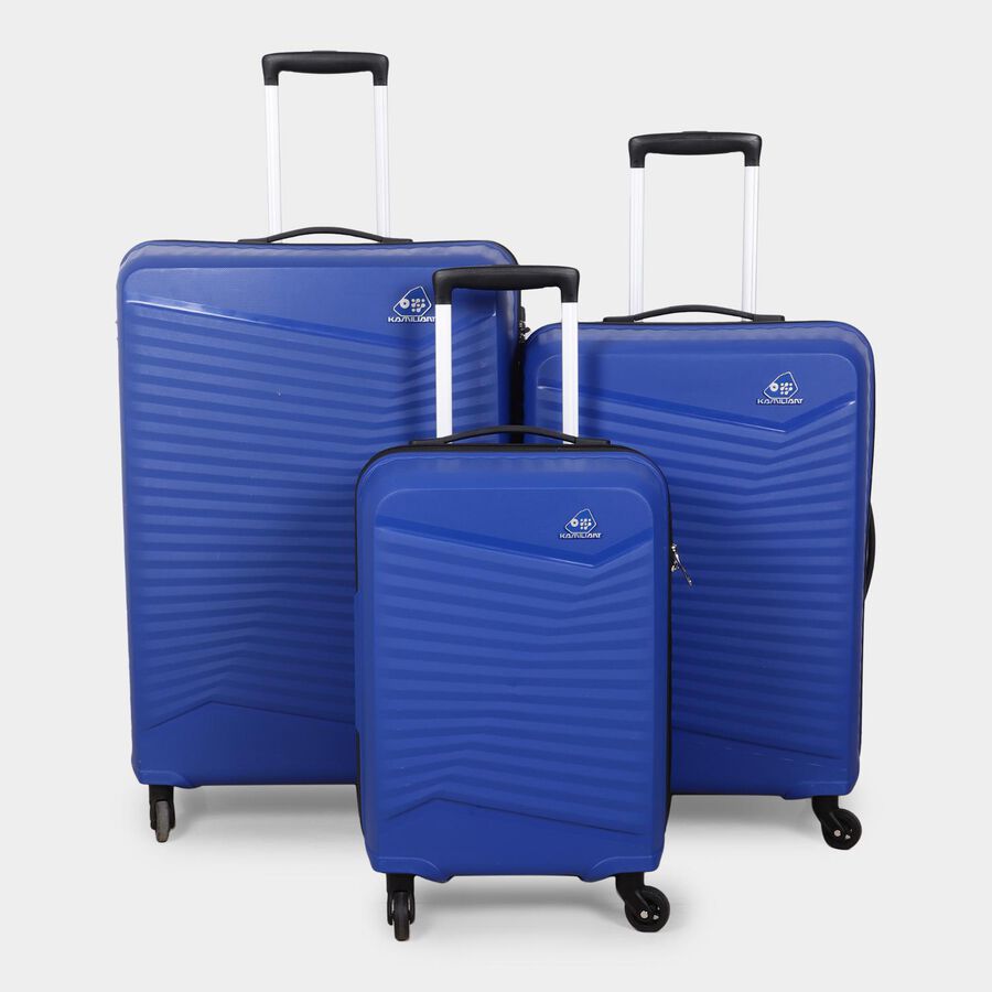 4-Wheel Aqua Polypropylene Hard Case Trolley, Small + Medium + Large, , large image number null