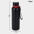 750ml Black Stainless Steel Water Bottle, , small